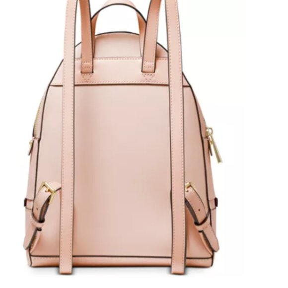 Michael-Kors Rhea Zip Medium Pink Leather Backpack NEW SEALED - Picture 2 of 13